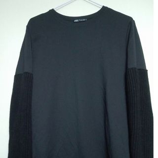 ザラ(ZARA)の値下げ美品★ZARA★袖ニットロングワンピースＬ(ロングワンピース/マキシワンピース)