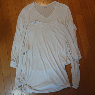 ユニクロ(UNIQLO)のユニクロ ヒートテック  Ｌ ２枚セット(Tシャツ/カットソー(七分/長袖))