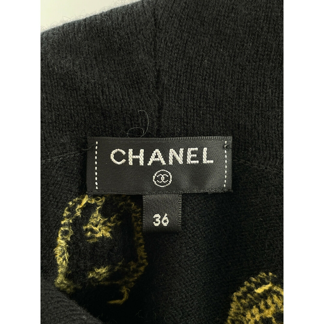 CHANEL(シャネル)のシャネル 【美品/国内正規/21A】P70993 ココマーク総柄 カシミヤ混 プルオーバー ニットパーカー/ 36 レディースのトップス(パーカー)の商品写真