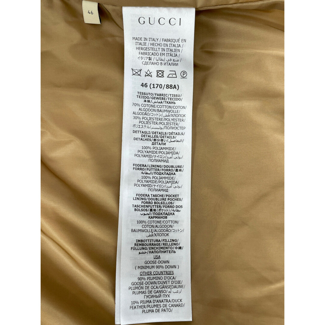 Gucci(グッチ)のグッチ 【新品同様/国内正規】751395 GGコットンキャンバス パデッド ダウン 46 メンズのジャケット/アウター(ダウンジャケット)の商品写真