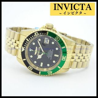 インビクタ(INVICTA)のINVICTA 腕時計 自動巻き 黒ｘ緑ｘ金 PRO DIVER 29184(腕時計(アナログ))