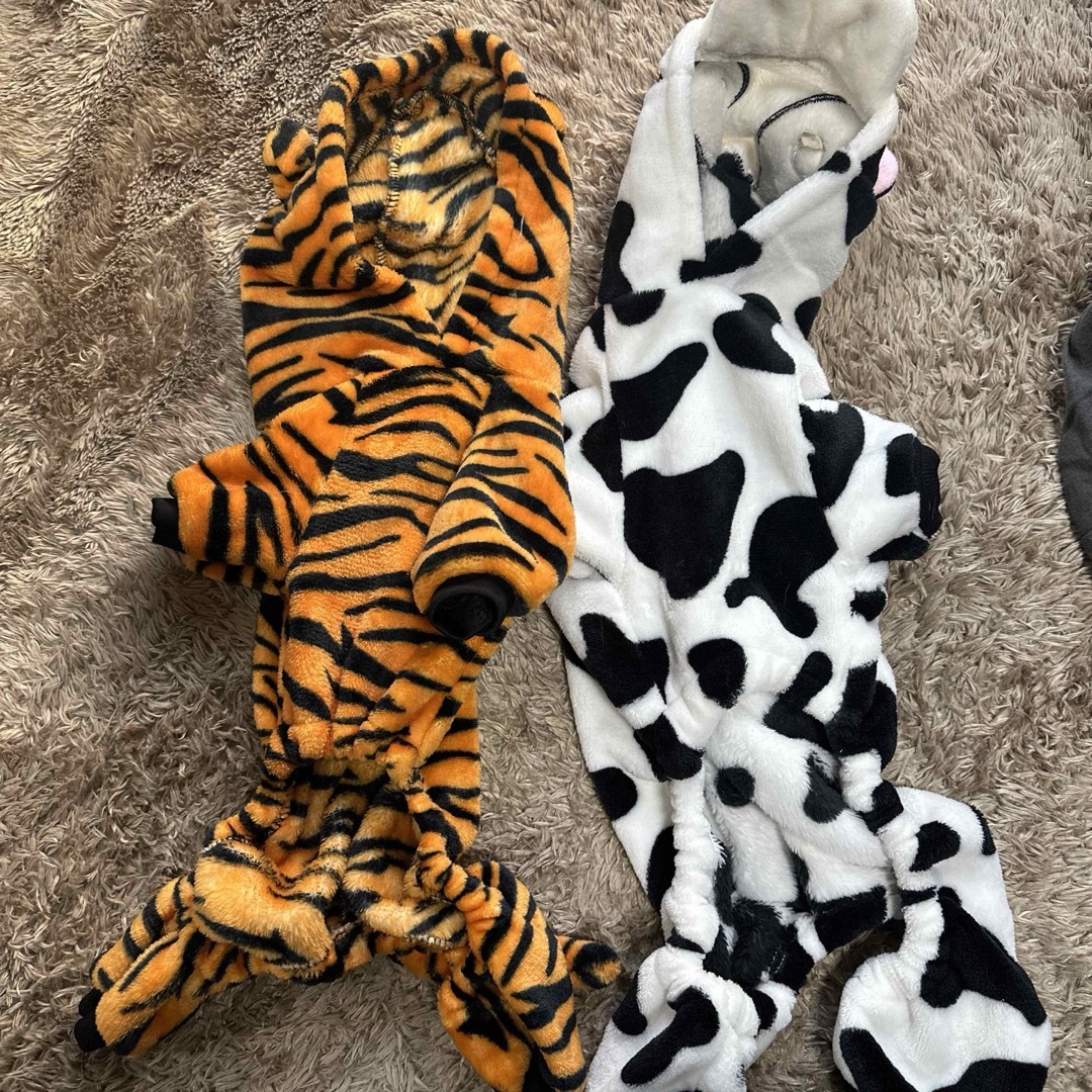 犬服　タイガーと牛さん　6-7kg用 ハンドメイドのペット(ペット服/アクセサリー)の商品写真