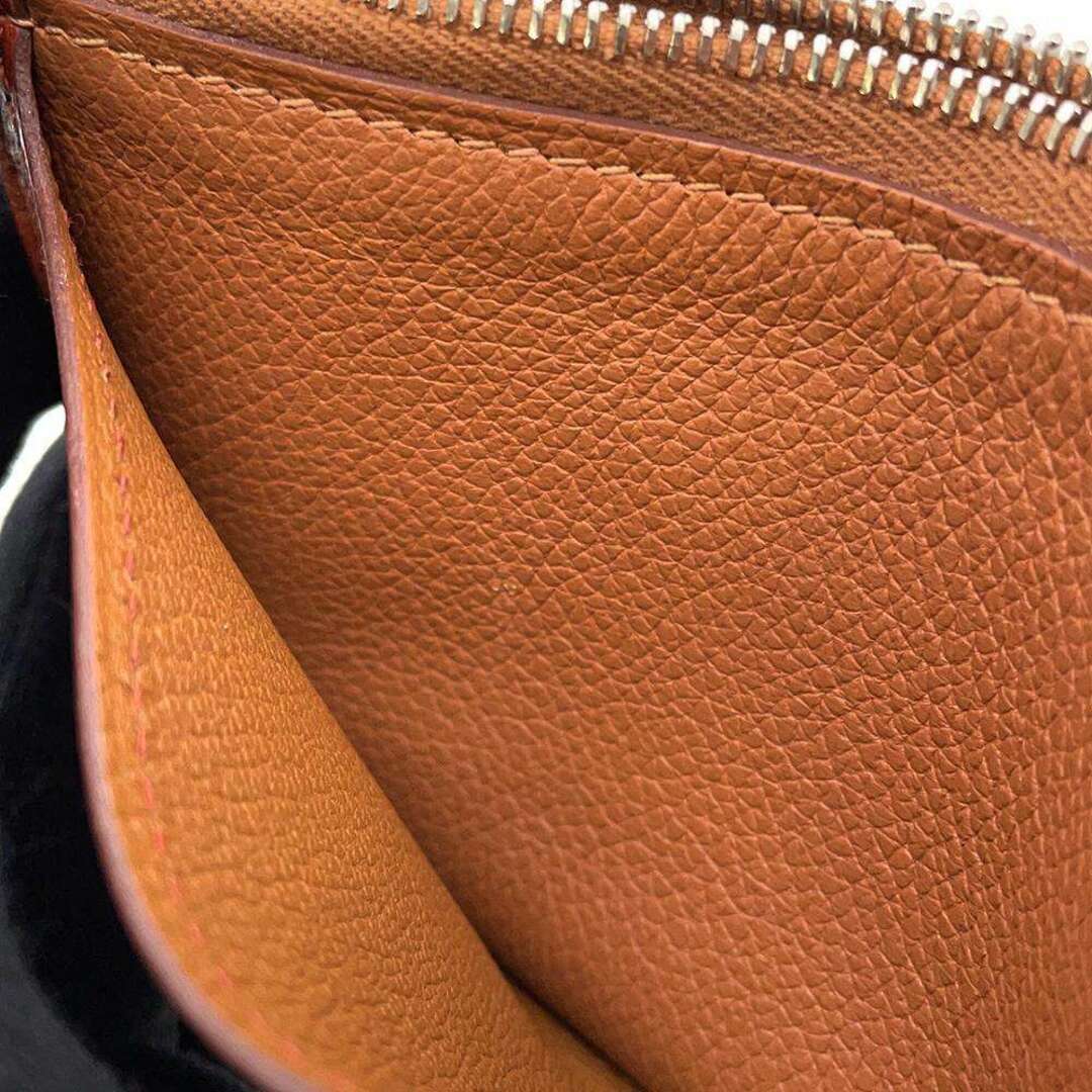 Hermes(エルメス)のエルメス カードケース ストラップ PM ゴールド/ブリック/シルバー金具 エバーカラー T刻印 カードホルダー レディースのファッション小物(パスケース/IDカードホルダー)の商品写真