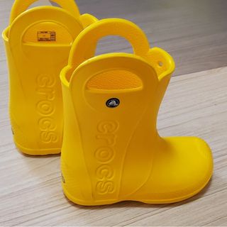 クロックス(crocs)のjiji834様専用　黄色い長靴　クロックス.19センチ(c13)(長靴/レインシューズ)