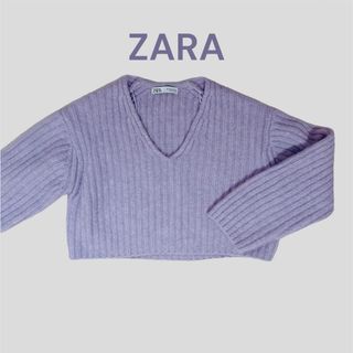 ザラ(ZARA)のZARA ショート丈ニット ライラック(ニット/セーター)