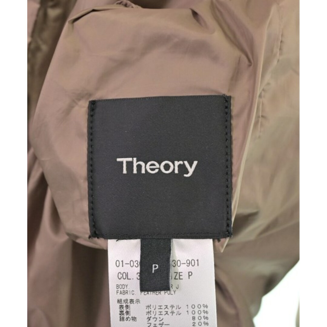 theory(セオリー)のTheory セオリー ダウンコート P(XS位) ベージュ 【古着】【中古】 レディースのジャケット/アウター(ダウンコート)の商品写真