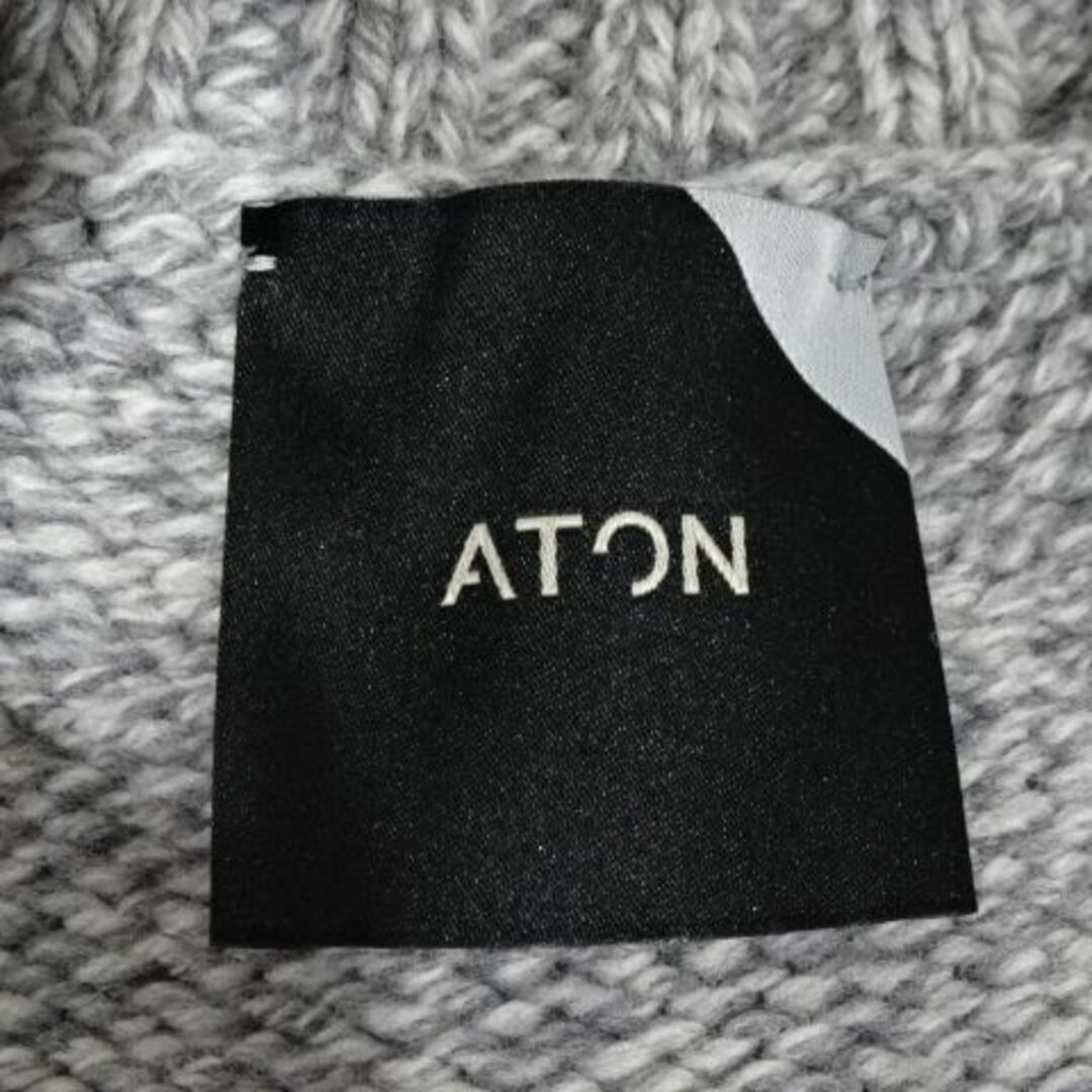 ATON(エイトン)の【美品】ATONエイトンロングカーディガン　2　ロング　ウール　アウター レディースのトップス(カーディガン)の商品写真