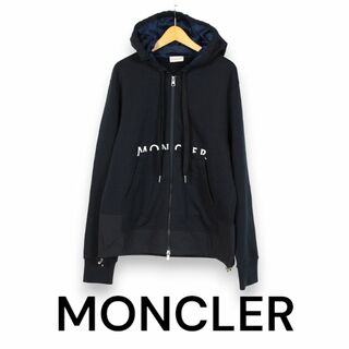 モンクレール(MONCLER)のMONCLER　ジップアップパーカー　フーディ　裏起毛　ダークネイビー　サイズM(パーカー)