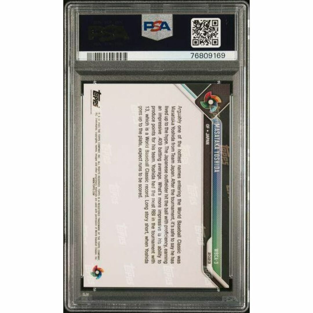 PSA10　 2023 Topps Now　WBC　吉田正尚　Blue世界49枚 エンタメ/ホビーのトレーディングカード(シングルカード)の商品写真