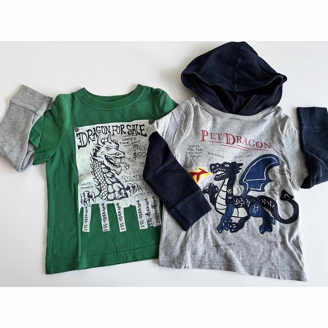 babyGAP(ベビーギャップ)のBaayGap 100cm レイヤード風ドラゴンロンTセット キッズ/ベビー/マタニティのキッズ服男の子用(90cm~)(Tシャツ/カットソー)の商品写真