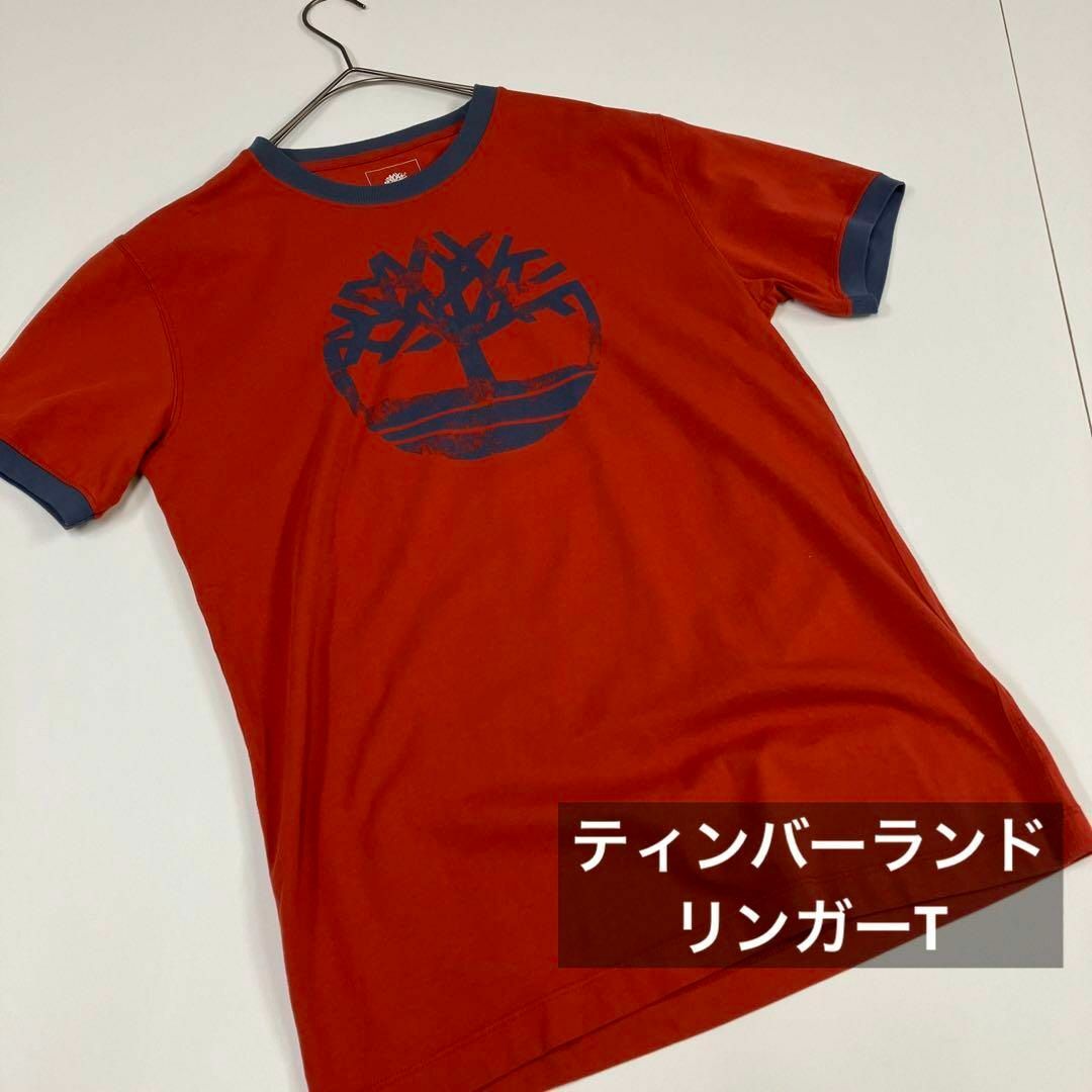 Timberland(ティンバーランド)のティンバーランド　リンガーT Tシャツ　リンガー　古着女子　プリント メンズのトップス(Tシャツ/カットソー(半袖/袖なし))の商品写真