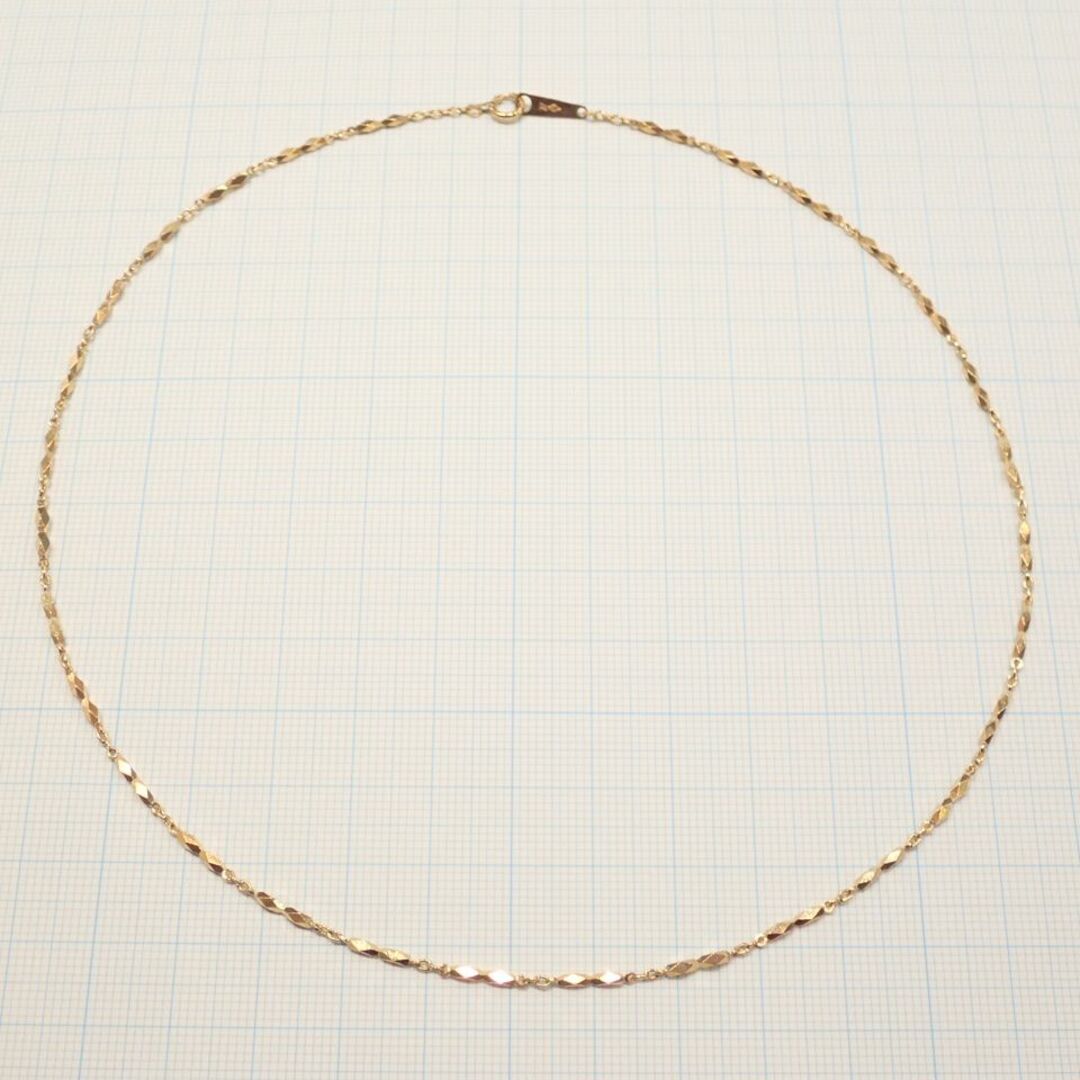 □K18切子チェーンネックレス 6.5g 41.5cm□キリコ□昭和レトロ □K18切子チェーンネックレス 6.5g 41.5cm□キリコ□昭和レトロ
