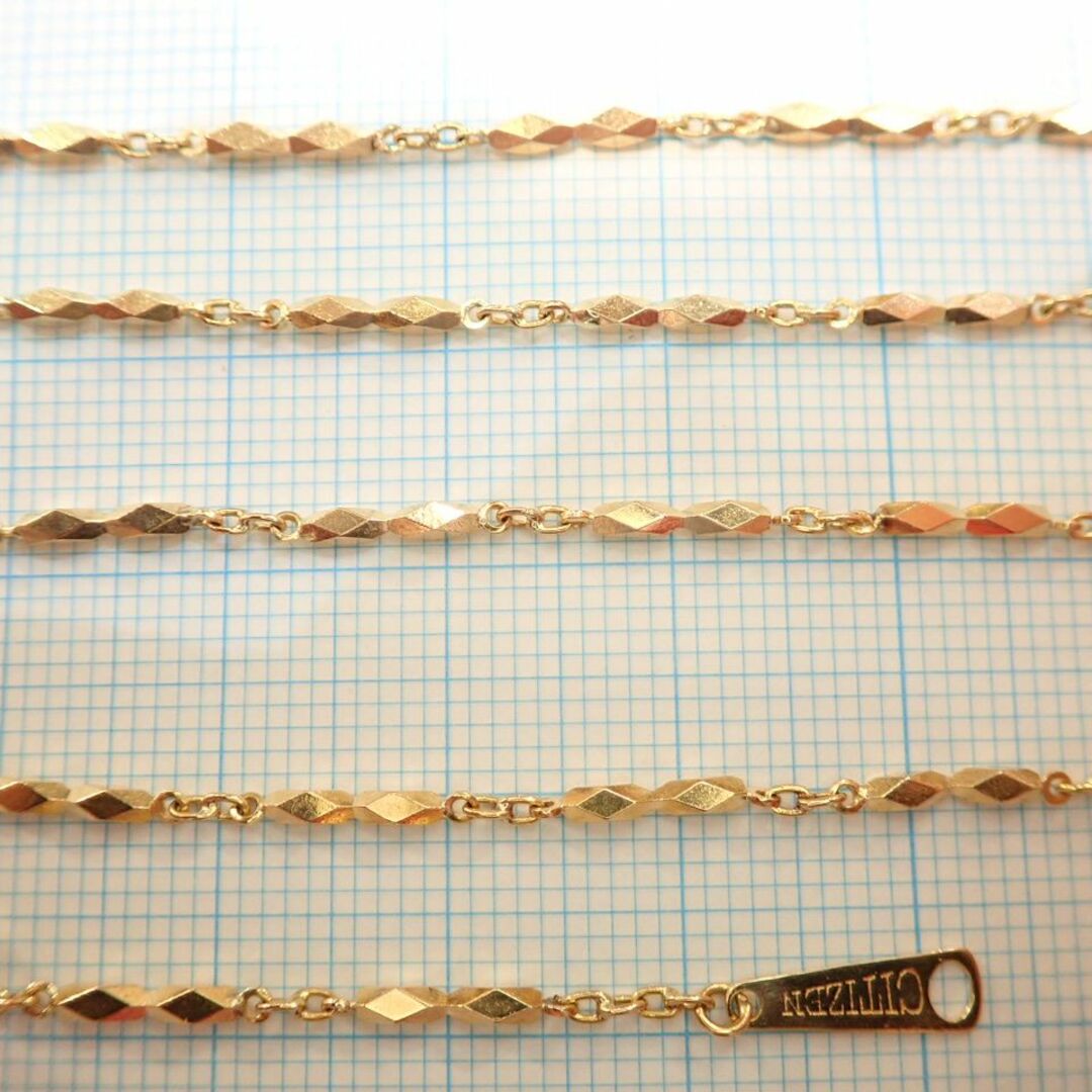□K18切子チェーンネックレス 6.5g 41.5cm□キリコ□昭和レトロ □K18切子チェーンネックレス 6.5g 41.5cm□キリコ□昭和レトロ