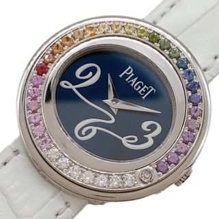 ピアジェ(PIAGET)の　ピアジェ PIAGET ポセション P10402 ネイビー K18WGｘダイヤモンド クオーツ レディース 腕時計(腕時計)