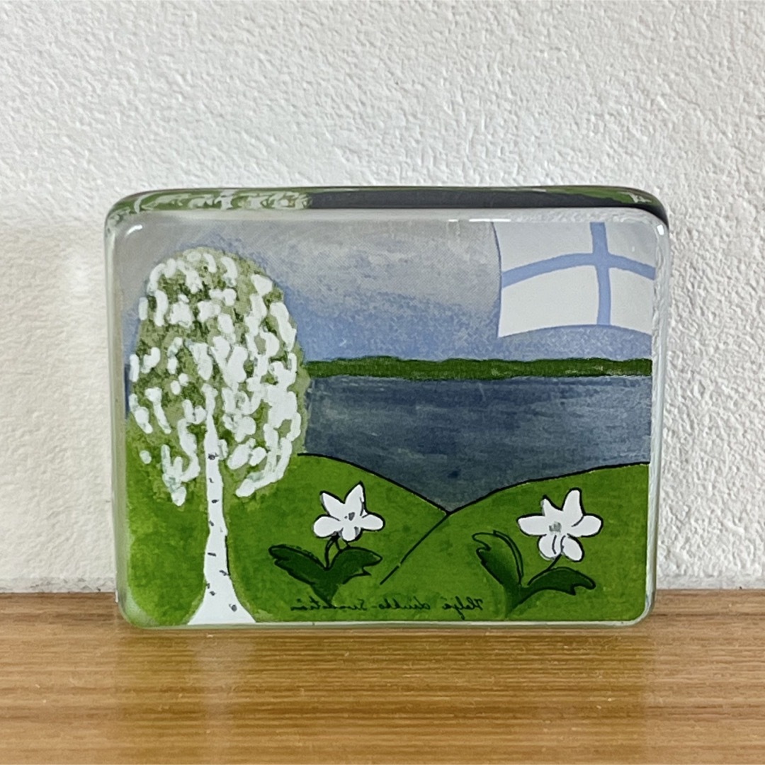 iittala(イッタラ)のiittala ヘルヤ ガラスカード "Suomen kevät" インテリア/住まい/日用品のインテリア小物(置物)の商品写真