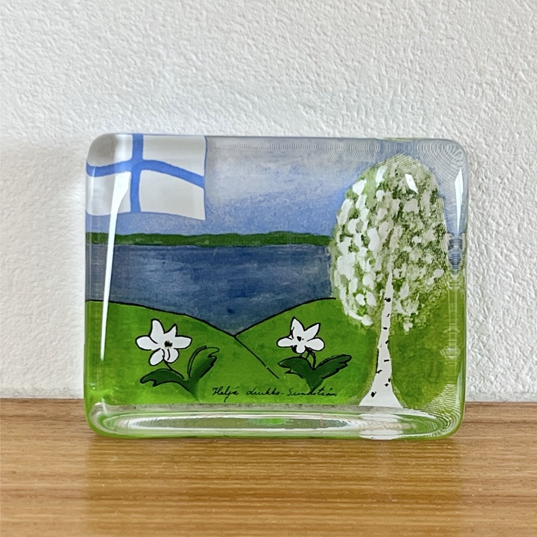 iittala(イッタラ)のiittala ヘルヤ ガラスカード "Suomen kevät" インテリア/住まい/日用品のインテリア小物(置物)の商品写真