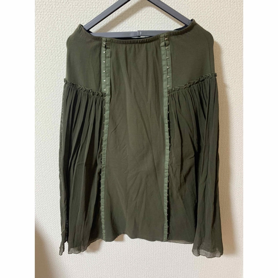 HIROKO BIS(ヒロコビス)の美品　ヒロコビス　カーキ　スカート レディースのスカート(その他)の商品写真