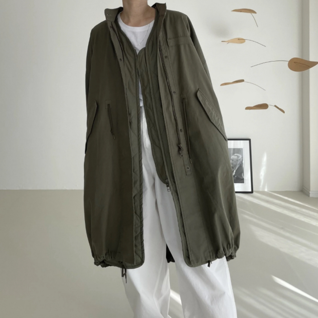 ARGUE(アギュー)のargue MODS COAT(VEST SET)/KHAKI レディースのジャケット/アウター(モッズコート)の商品写真