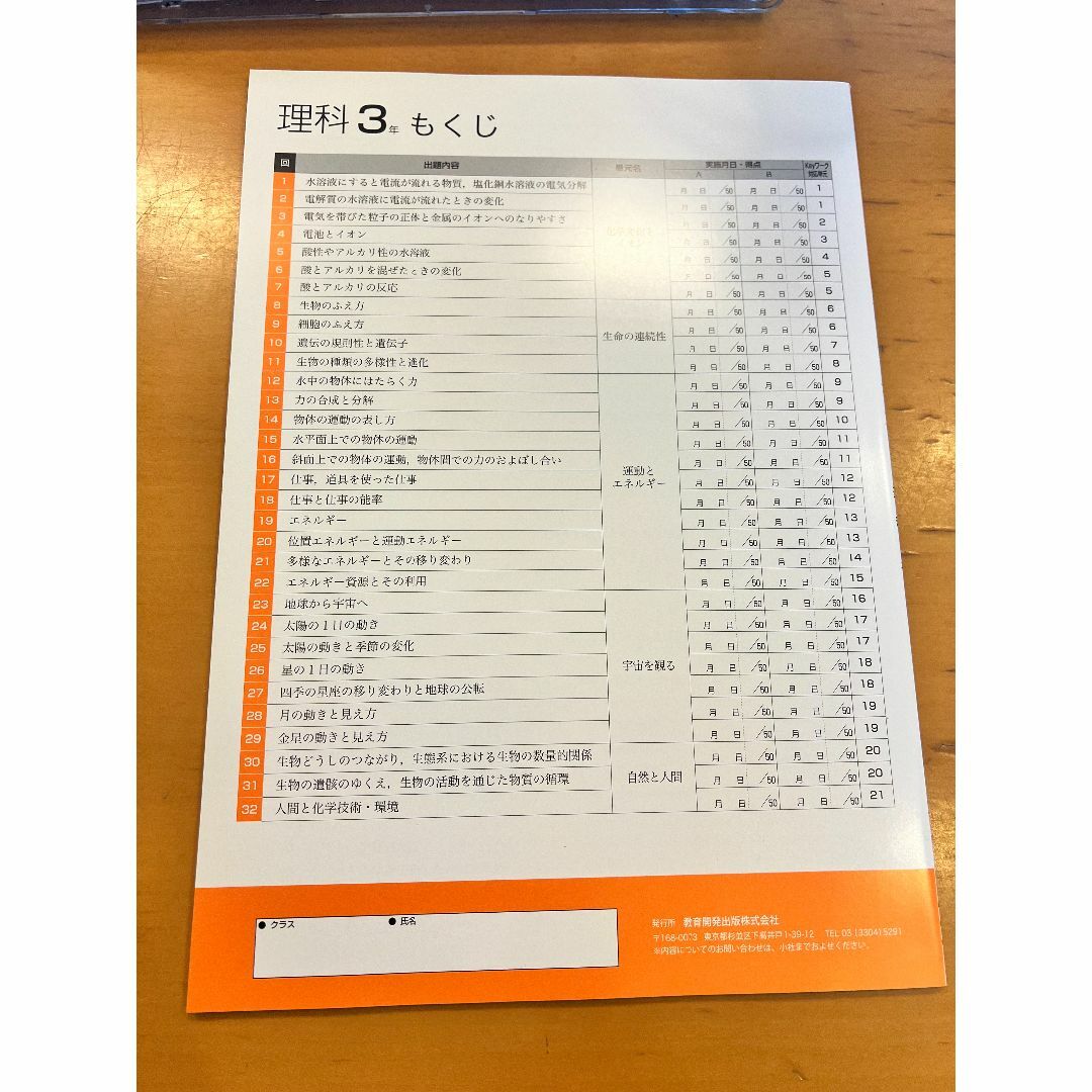 新品同様　未使用　Keyワーク　理科3年　早稲アカ エンタメ/ホビーの本(語学/参考書)の商品写真