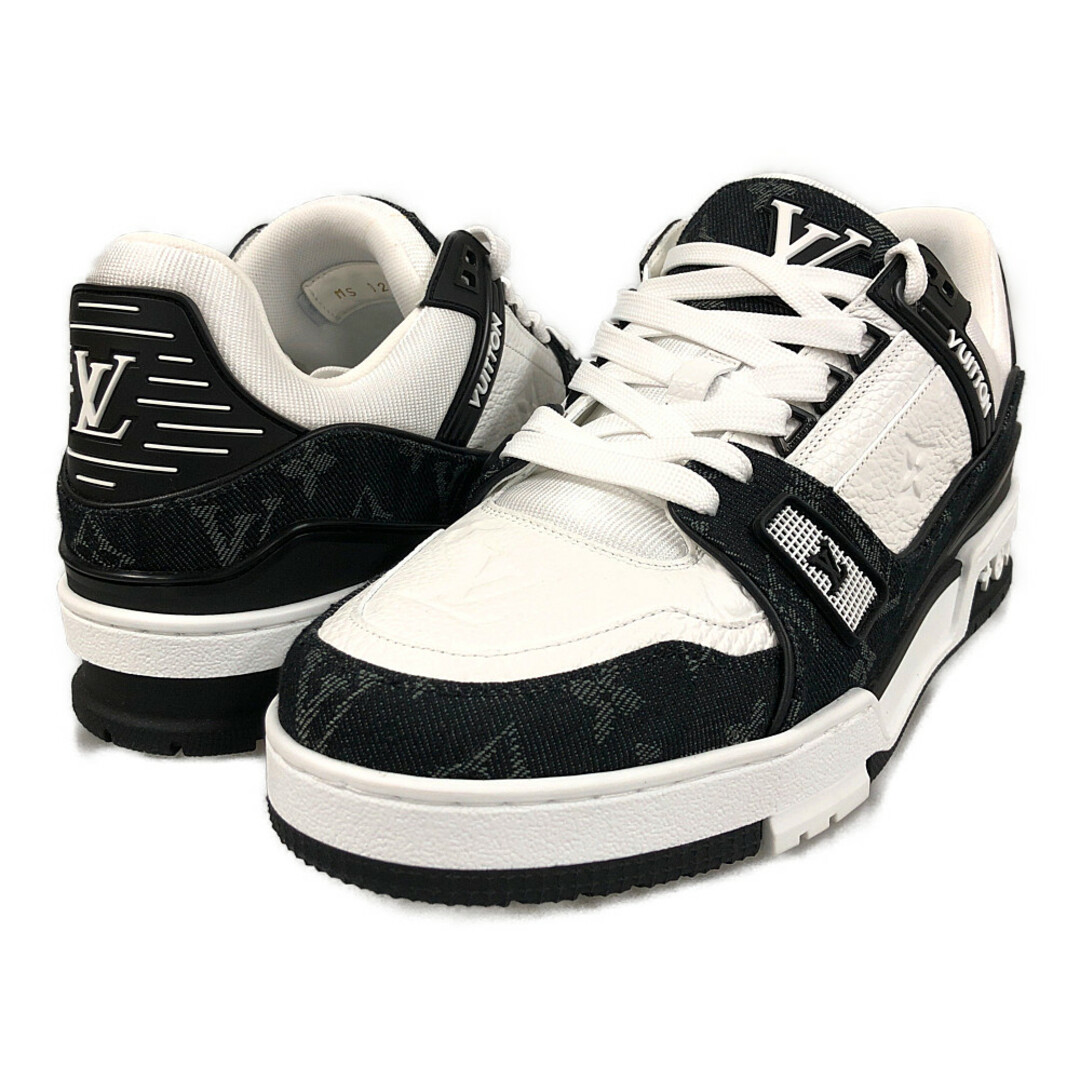 LOUIS VUITTON(ルイヴィトン)のLOUIS VUITTON ルイ・ヴィトン LV トレイナーライン シューズ スニーカー 黒×白 サイズ7 正規品 / 33481 メンズの靴/シューズ(スニーカー)の商品写真
