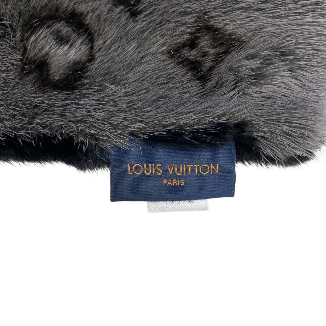 LOUIS VUITTON(ルイヴィトン)のルイヴィトン LOUIS VUITTON マフラー
 モノグラム リバース ミンク M75891 ブラック レディースのファッション小物(マフラー/ショール)の商品写真