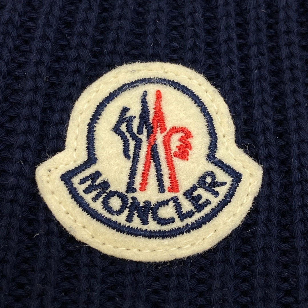 MONCLER(モンクレール)のモンクレール MONCLER ニットキャップ
 ロゴ UNI BERRETTO TRICOT 2022年製 ネイビー レディースの帽子(ハット)の商品写真