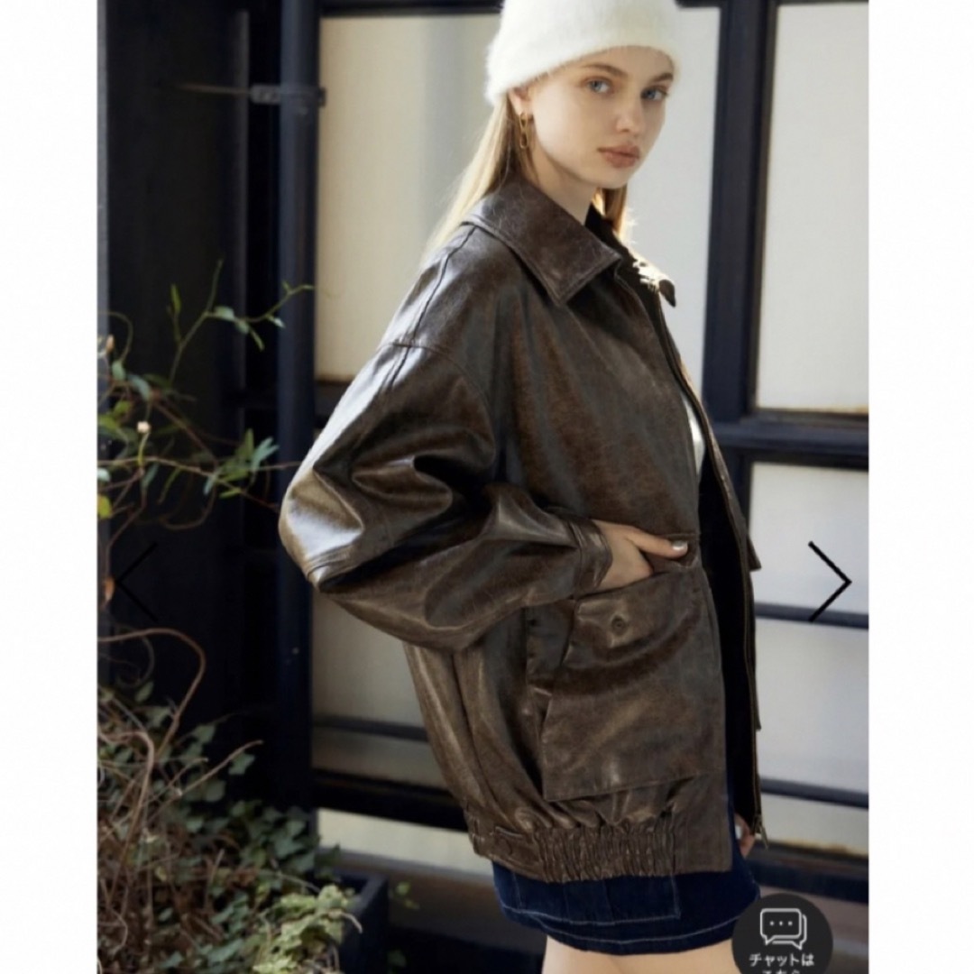 SLY - 中町綾着用♡SLY FAUX LEATHER ZIP UP ブルゾン SLY - 中町綾着用♡SLY FAUX LEATHER ZIP UP ブルゾン