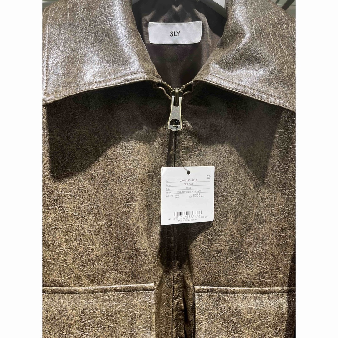 SLY - 中町綾着用♡SLY FAUX LEATHER ZIP UP ブルゾン SLY - 中町綾着用♡SLY FAUX LEATHER ZIP UP ブルゾン