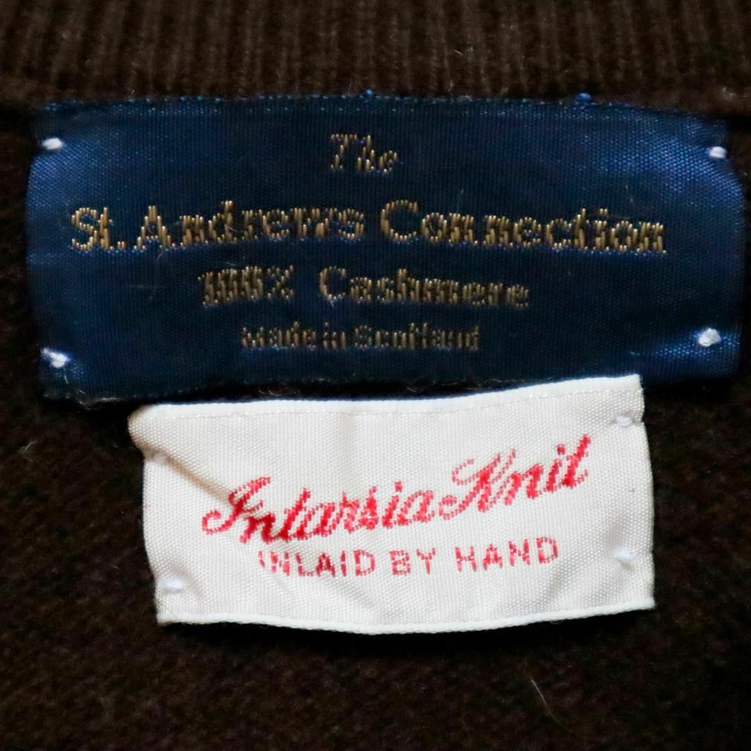 St.Andrews(セントアンドリュース)のSt.Andrews ピュアカシミヤインターシャニット レディースのトップス(ニット/セーター)の商品写真
