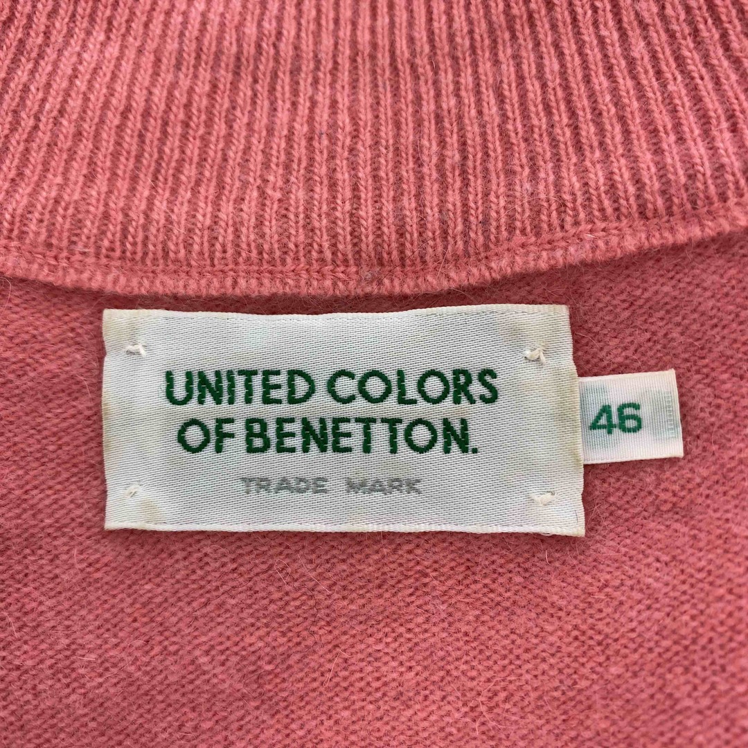 UNITED COLORS OF BENETTON  ユナイテッドカラーズオブベネトン レディース  ニット ハイネック ロースピンク ウール メンズのトップス(カーディガン)の商品写真