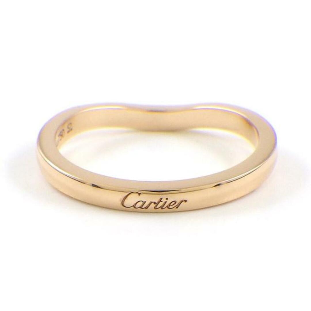 Cartier(カルティエ)のカルティエ Cartier リング バレリーナ ウェディング バンド B4098700 カーブ ウェーブ ハーフ エタニティ ダイヤモンド K18PG 9号 / #49 【中古】 レディースのアクセサリー(リング(指輪))の商品写真