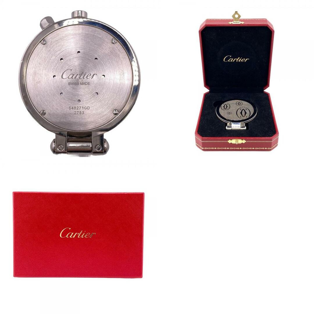 Cartier(カルティエ)のカルティエ CARTIER 置時計
 マストライン トラベルクロック シルバー インテリア/住まい/日用品のインテリア小物(置時計)の商品写真