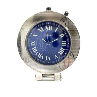 カルティエ(Cartier)のカルティエ CARTIER 置時計
 マストライン トラベルクロック シルバー(置時計)