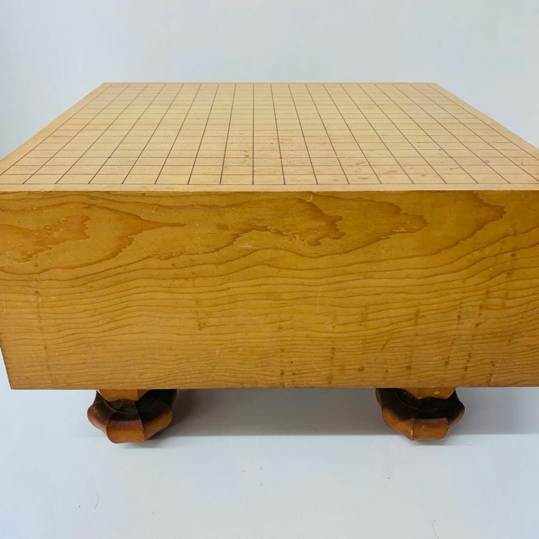 希少品】囲碁盤 天柾目 脚付 へそ有 極厚 約5寸9分 15.4kg 希少品】囲碁盤 天柾目 脚付 へそ有 極厚 約5寸9分 15.4kg