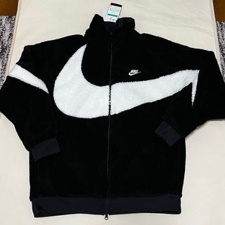 ナイキ(NIKE)の新品 XL ナイキ ボアジャケット ブラック ビッグスウォッシュ リバーシブル(ブルゾン)