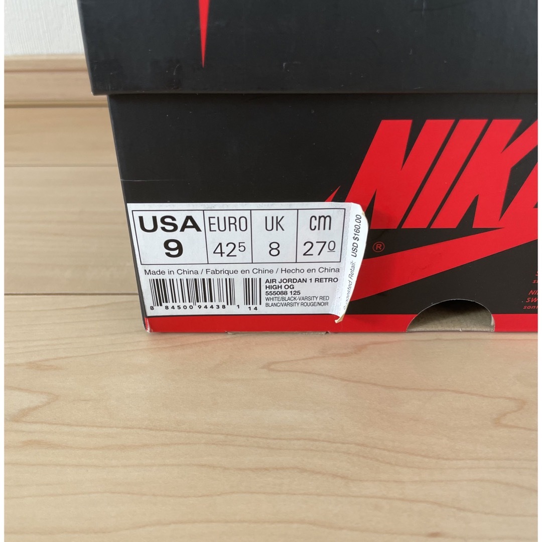 Jordan Brand（NIKE）(ジョーダン)のNike Air Jordan1 High OG Black Toe つま黒 メンズの靴/シューズ(スニーカー)の商品写真