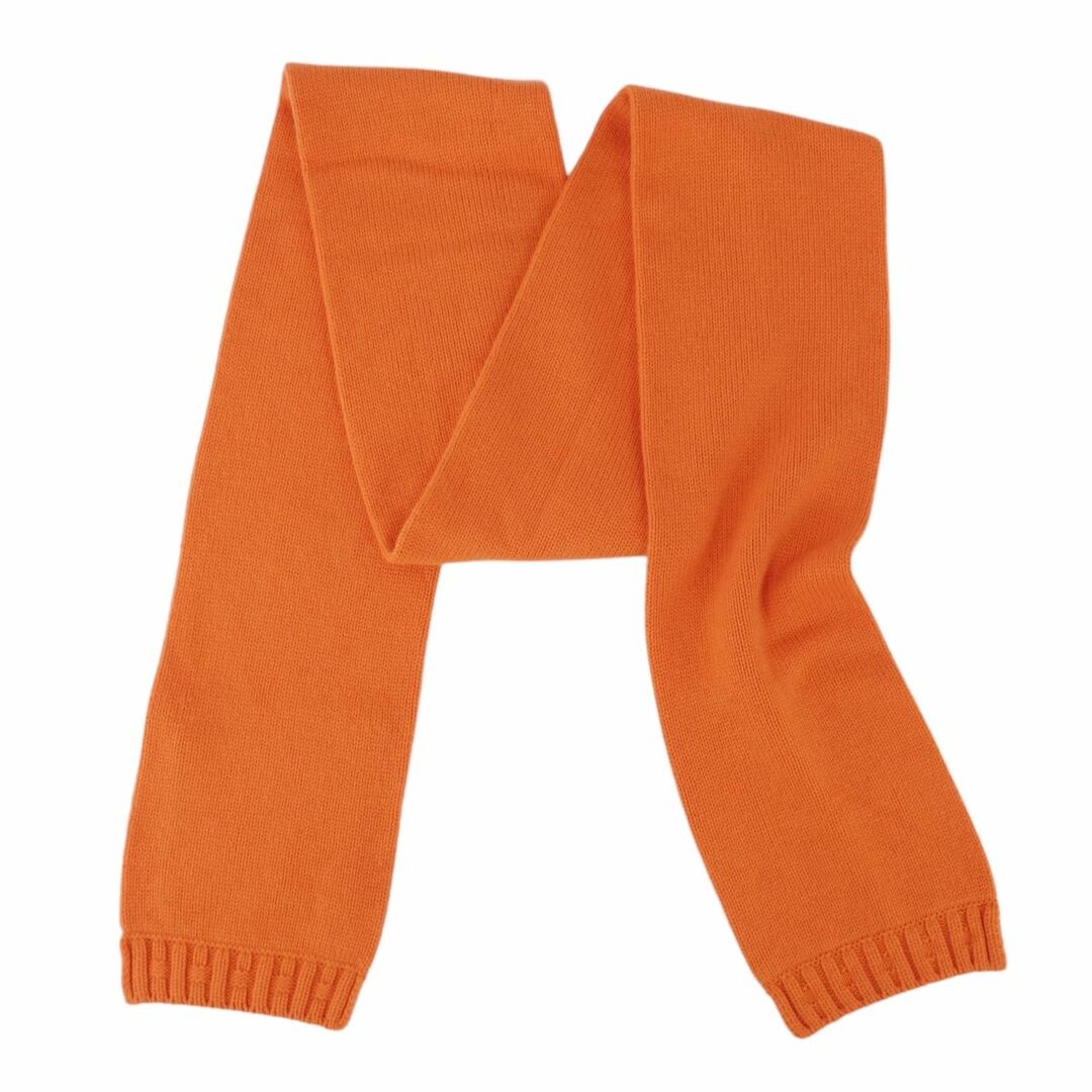 HERMES マフラー ストール ならし オレンジ×レッド カシミア100% HERMES マフラー ストール ならし オレンジ×レッド カシミア100%
