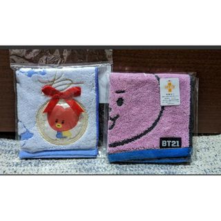 BTS TATA COOKY 2枚 ハンドタオル 新品 BT21  タオル(アイドルグッズ)