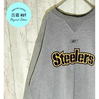 リーボック(Reebok)のReebok　NFL スティーラーズ　袖ロゴ　海外古着　90s　アメカジ(スウェット)