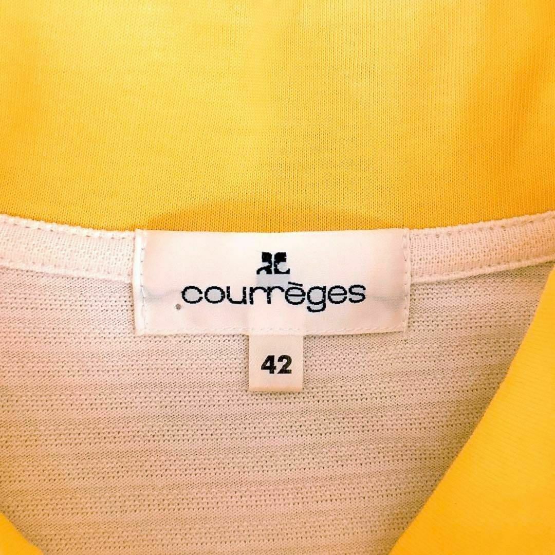 Courreges(クレージュ)の【クレージュ】Courreges ゴルフ ボーダー ワンピース XL 白×黄 スポーツ/アウトドアのゴルフ(ウエア)の商品写真