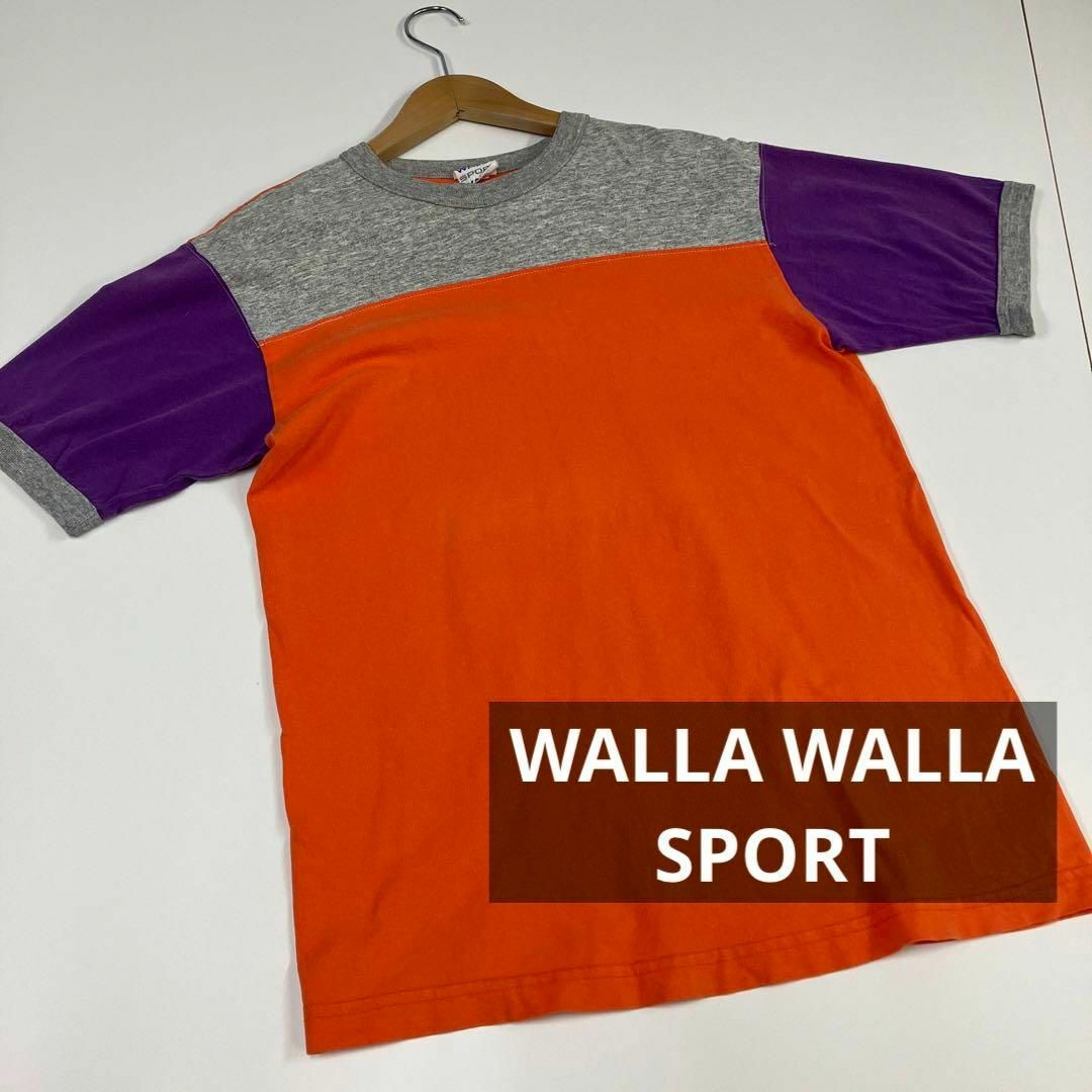 WALLA WALLA SPORT(ワラワラスポーツ)のWALLA WALLA SPORT Tシャツ　マルチカラー　フットボール　古着 メンズのトップス(Tシャツ/カットソー(半袖/袖なし))の商品写真