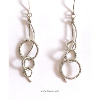 大人シック／デザインリング×ツイストピアス・イヤリング／シルバー(ピアス)