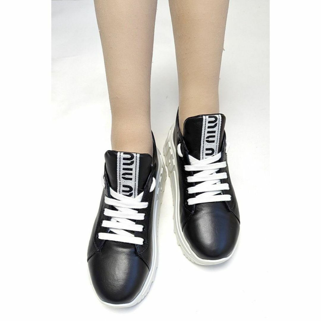 MIU MIU - 新品そっくりさん⭐miumiuミュウミュウ 厚底レザー MIU MIU - 新品そっくりさん⭐miumiuミュウミュウ 厚底レザー