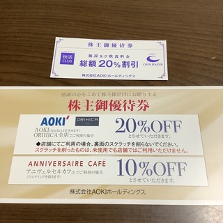 アオキ(AOKI)のAOKI優待券(ショッピング)