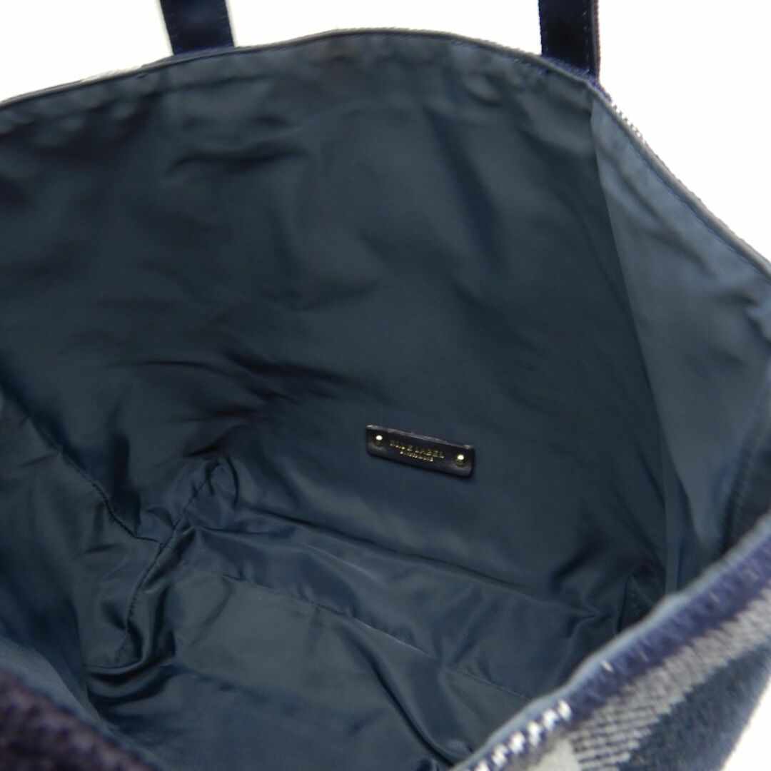 BLUE LABEL クレストブリッジチェック トートバッグ ウール  ネイビー/251470【中古】 レディースのバッグ(トートバッグ)の商品写真