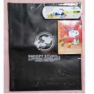 スヌーピー(SNOOPY)のスヌーピー　不織布トートバッグ　メモ帳　マーカー　ユニバーサルスタジオジャパン(キャラクターグッズ)