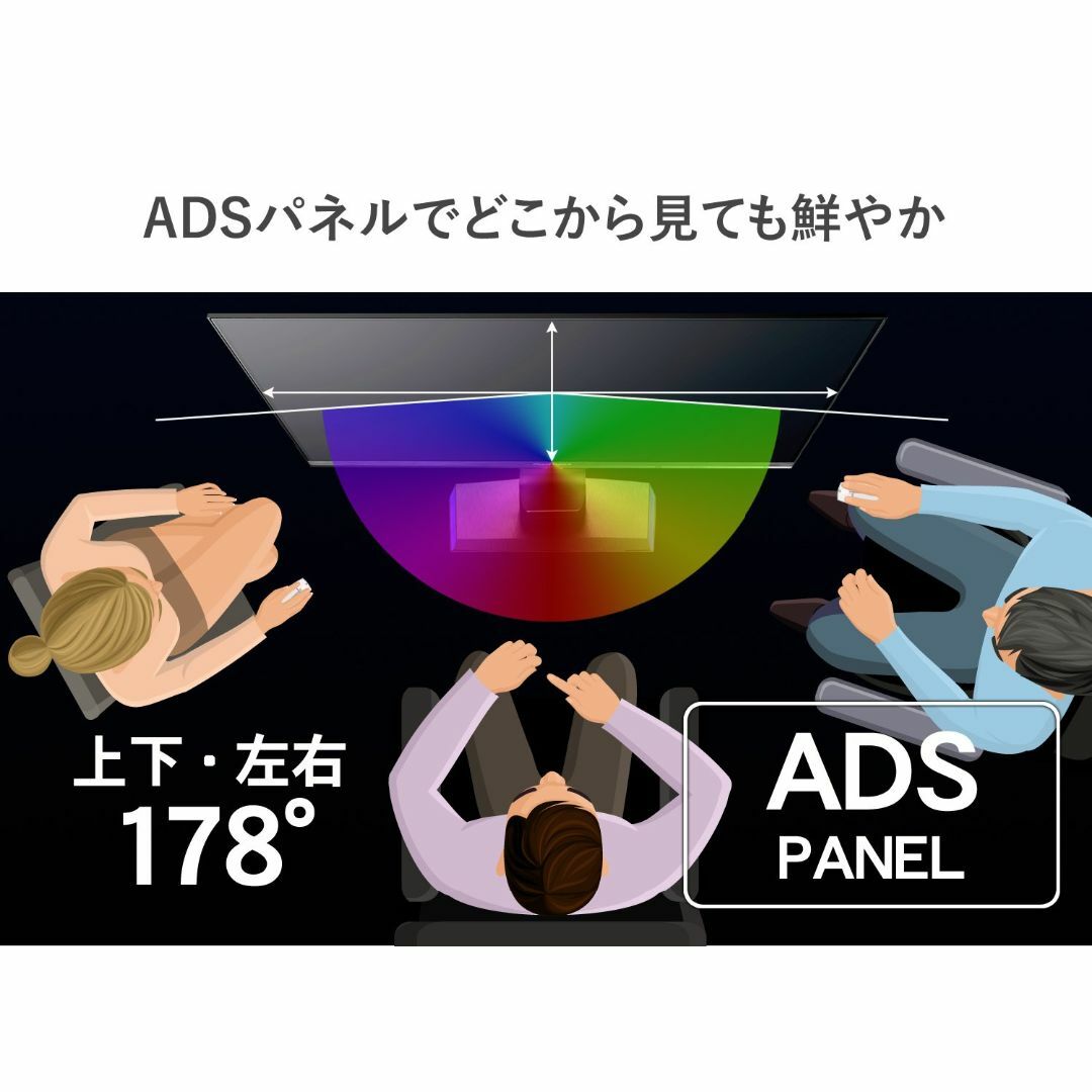 IODATA モニター 27インチ WQHD ADSパネル 非光沢 (HDMI× スマホ/家電/カメラのPC/タブレット(ディスプレイ)の商品写真