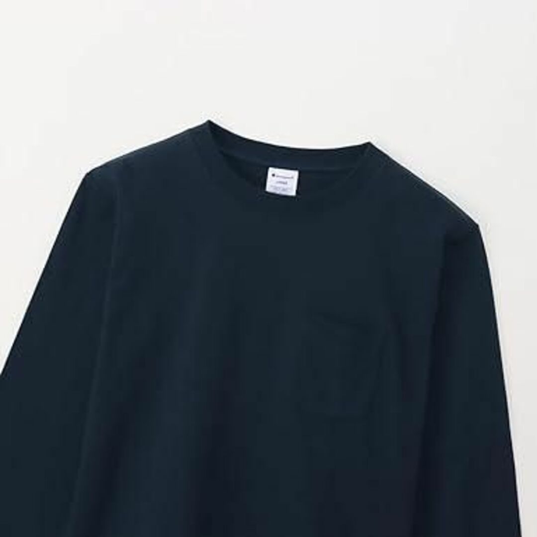 チャンピオン ロングスリープポケット BASIC C3-Y432 ネイビー メンズのトップス(Tシャツ/カットソー(七分/長袖))の商品写真