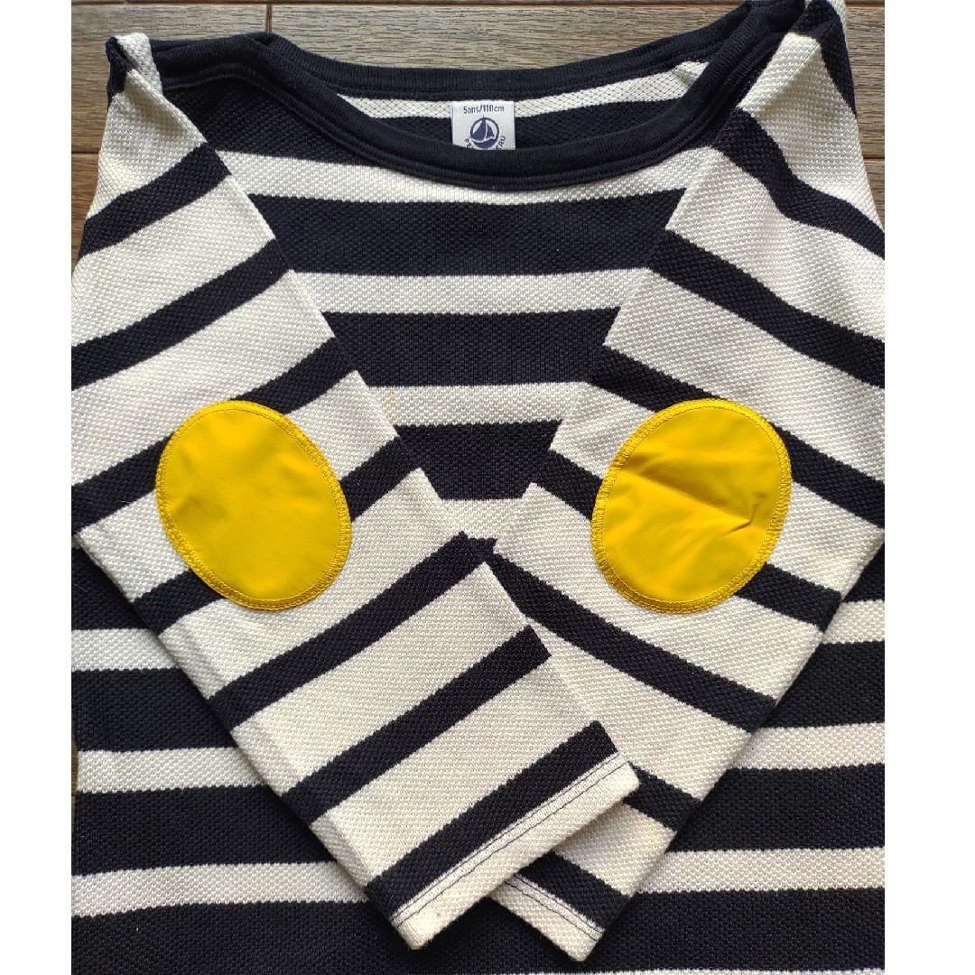 PETIT BATEAU(プチバトー)の5ans / 110 プチバトー 長袖 カットソー ボーダー キッズ/ベビー/マタニティのキッズ服女の子用(90cm~)(Tシャツ/カットソー)の商品写真