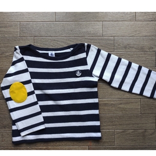 プチバトー(PETIT BATEAU)の5ans / 110 プチバトー 長袖 カットソー ボーダー(Tシャツ/カットソー)